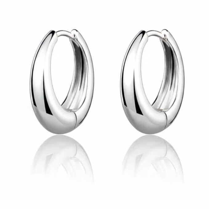 Lumire Silver Hoop Earrings