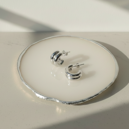 Realistic Silver Earrings