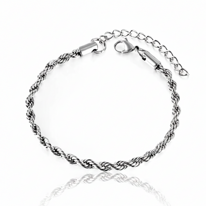 Silver Rope Bracelet with Reflection