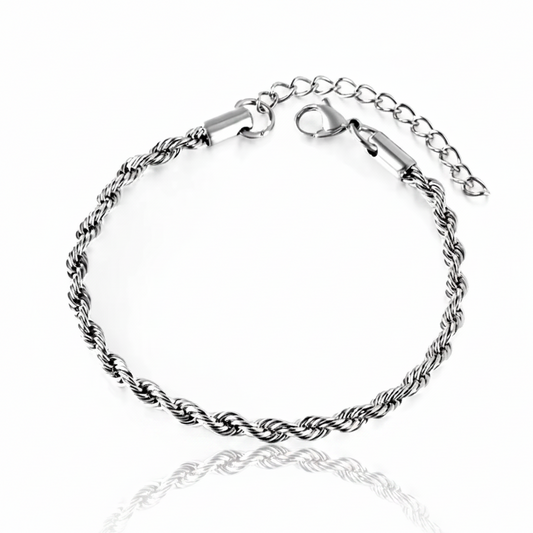 Silver Rope Bracelet with Reflection