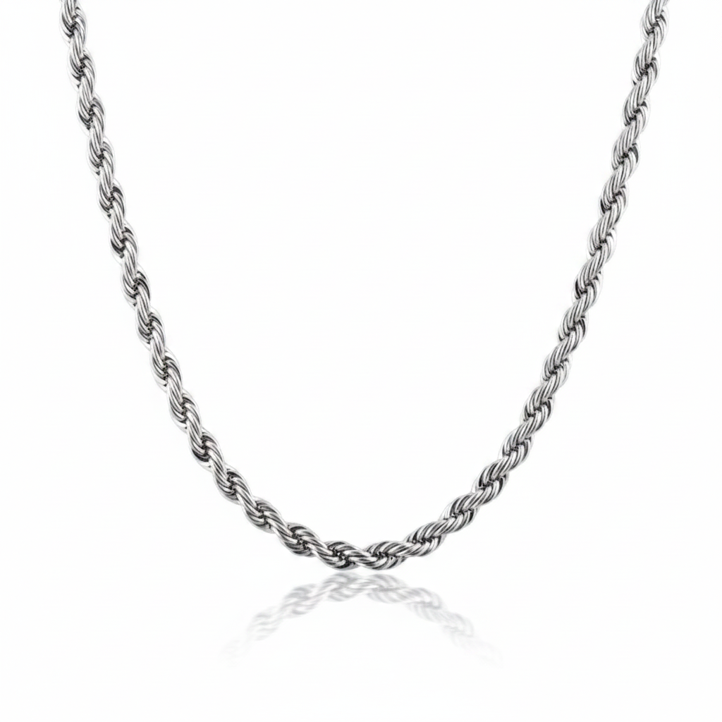 Silver Rope Chain — Enhanced