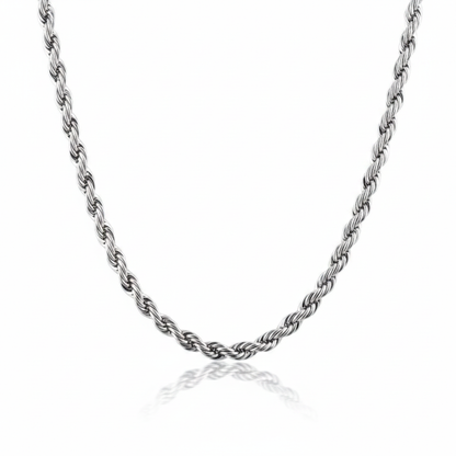 Silver Rope Chain — Enhanced