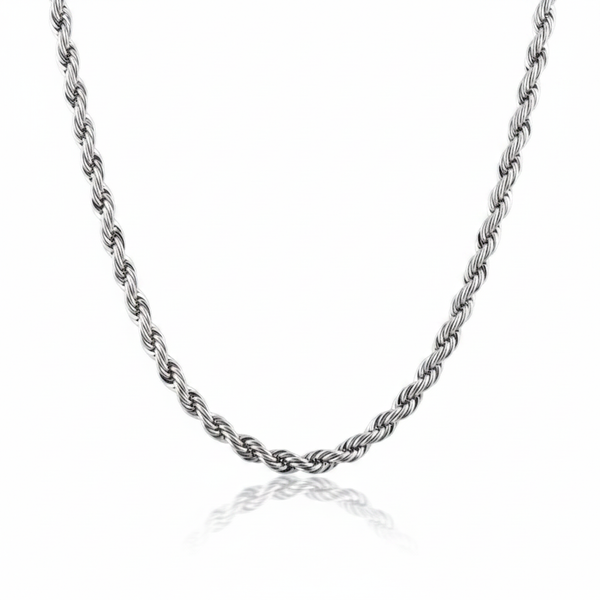 Silver Rope Chain — Enhanced