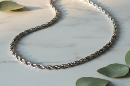 Silver Rope Chain — Marble Eucalyptus